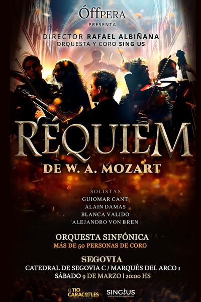 Concierto Réquiem de Mozart en Catedral de Segovia
